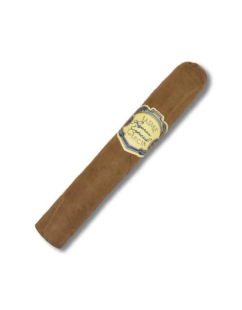 Jamie Garcia cigar by My Father’s Cigars resting on a wooden table with visible oily wrapper and thick ash